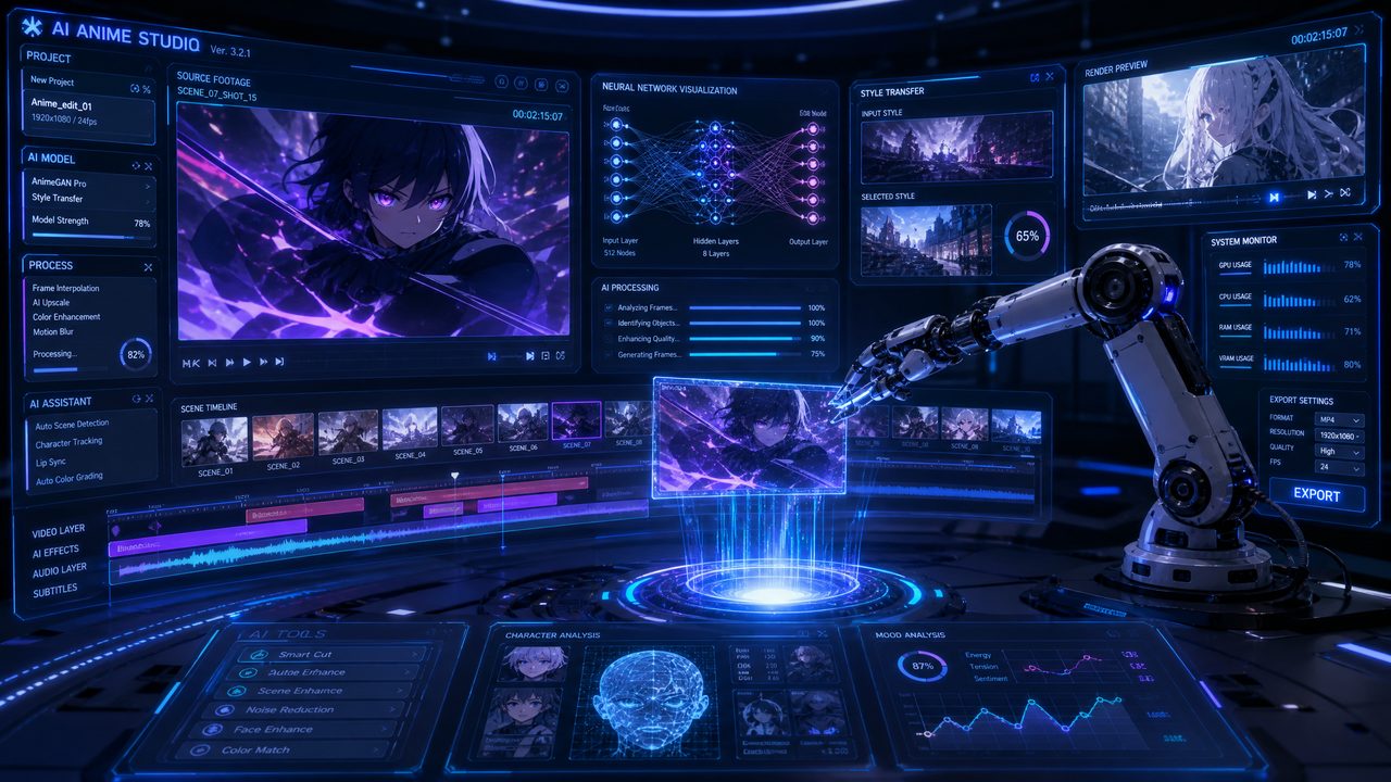 高清3D动漫AI动漫剪辑与影视创作工具